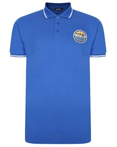 Bigdude Embroidered Badge Polo Shirt Royal Blue